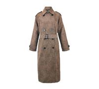 Biba Womens Suedete Trench Long Sleeve Suede Jacket Chocolate 10