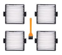 BIBABLYKE 4PCS/Set Vacuum Filter Replacement for Ryobi P712 P713 P714K Hand Vacuum Cleaner Filters with Cleaning Brush Plastic