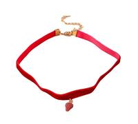 BIBABLYKE Elegant Women's Necklace, Accessory, Multi-purpose, Flower/Strawberry Pendant, Choker, Chain, Jewelry, For Daily Wear, Dating, Party, Multi-Purpose Necklace, For Everyday Wear