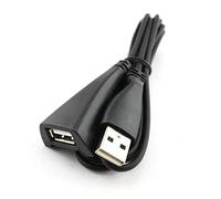 BIBABLYKE Replacement USB Receiver Extension Cable Extender Cord for Wireless Mouse Keyboard Receiver USB Adapter Line Black PVC