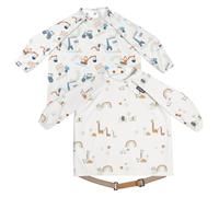 BIBaDO- Long Sleeve Baby Bibs - Babies & Toddlers 6-36 Months - Coverall Baby Weaning Bib - Easy Wipe Clean & Soft Fabric - Attach to Highchair & Tables - Waterproof - Machine Washable - Baby Gifts