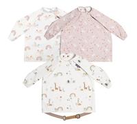 BIBaDO- Long Sleeve Baby Bibs - Babies & Toddlers 6-36 Months - Coverall Baby Weaning Bib - Easy Wipe Clean & Soft Fabric - Attach to Highchair & Tables - Waterproof - Machine Washable - Baby Gifts
