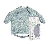 BIBaDO - Silicone Baby Bowl (Mist) - Stay Put Suction Bowl - Oval Shape - First Meals & Snacks - Durable, Dishwasher & Microwave Safe, BPA Free - Medical Grade - Baby Essentials - 6 Months to 3 Years