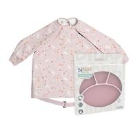 BIBaDO - Silicone Suction Divider Plate (Blush) - Toddler Plates - Help Develop Motor Skills - Durable, Dishwasher & Microwave Safe, BPA Free - Medical Grade - Baby Essentials - 6 Months to 3 Years