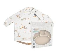 BIBaDO - Silicone Suction Divider Plate (Fawn) - Toddler Plates - Help Develop Motor Skills - Durable, Dishwasher & Microwave Safe, BPA Free - Medical Grade - Baby Essentials - 6 Months to 3 Years