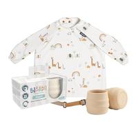 BIBaDO - Sippit Silicone Baby Cup, Fawn (2-Pack) - Open Training Silicone Cups - Soft, Non Slip Grip, Weighted Base - Durable, Dishwasher Safe, BPA Free - Toddler Cups - Baby Essentials - 6 Months+