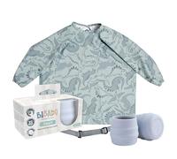 BIBaDO - Sippit Silicone Baby Cup, Mist (2-Pack) - Open Training Silicone Cups - Soft, Non Slip Grip, Weighted Base - Durable, Dishwasher Safe, BPA Free - Toddler Cups - Baby Essentials - 6 Months+