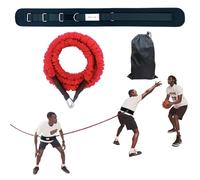 bibahala Zone Defense Resistance Band Belt Trainer Kit 1 Pc Widened Belt 1 Pc 2-Meter Resistance Band Basketball Training Equipment Men-to-Men Defense Training Improve Collaborative Defense Speed