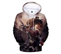 BIBAMM Anime Hoodies for Mens Womens Fate Stay Night 3D Graphic Essentials Pullover Sweatshirts Everyday Wear(L(170-175cm),ZSLB 3)
