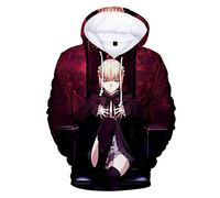 BIBAMM Mens Womens Anime Hoodies Fate Stay Night 3D Graphic Cool Big Size Pullover Sweatshirts(M(165-170cm),SZNH 1)