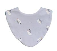 Bibbilyboo Waterproof Baby Dribble Bib, 1 Pack, Baby/Toddler - Highly Absorbent & Naturally Antibacterial - Adjustable, Waterproof & Breathable Fabric - Award Winning Teething Bibs (Birds)