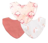 Bibbilyboo Waterproof Baby Dribble Bib, 3 Pack, Baby/Toddler - Highly Absorbent & Naturally Antibacterial - Adjustable, Waterproof & Breathable Fabric - Award Winning Teething Bibs (Unicorn)