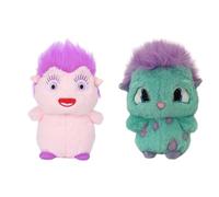 Bibble Plushies, Purple Hair Kawaii Chubby Elf Plush Doll, Super Soft Hit Animated Movie Character Plush Toy, Creative Role Throw Pillow, Funny Cute Home Decor Collectibles Stuffed Toys (Both)