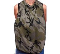 BibblePlus Dignity Bibs Adult Bandana Bib/Clothing Protector - Long Length Feeding Bib (Woodland Camo)