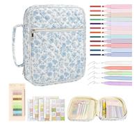 Bibelhülle - Bibelschutzcover Für Frauen, Kirchen Tasche Mit Tragegriff | Bibeltasche Mit Reißverschlussfach Und Zubehör | Für Unterwegs Zum Schutz Und Transport Der Heiligen Schrift