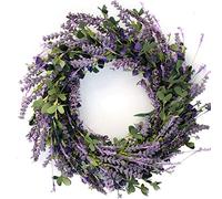 Bibelot 20 Inch Lavender Wreath for Front Door Greenery Leaves Wreath for All Seasons Indoor Outdoor Floral Wreath for Wedding Party Home Decor