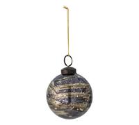 Bibelot Glass Christmas Bauble Grey one size