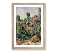 Bibemus Quarry by Paul Cezanne Framed Print | A2 Oak Framed Wall Art | Ready to Hang | Modern Historical Picture | Living Room Bedroom Lounge Office