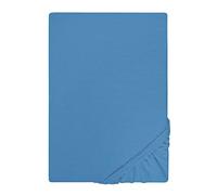 Biberna Jersey Stretch Fitted Bed Sheet, azure blue, 90 x 190 cm - 100 x 200 cm