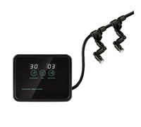 Bibest Automatic Mister for Reptiles - Reptile Mister Fogger With Timing Controller - Adjustable 360 Degrees Misting Nozzles, Rainfall Intelligent Terrarium Fogger System