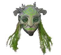 Bibest Halloween Horror, Green Fairy Latex Headwear, Green Man Spirit Decorative Scary Headwear For Masquerade Halloween Cosplay Props