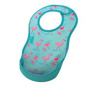Bibetta Ultrabib Baby Bib with Pocket - Feeding Bibs for Babies (Flamingos)
