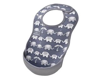Bibetta Ultrabib Weaning Baby Bib | Premium Neoprene, Waterproof, Wide Crumb Catcher Pocket, For Feeding Babies and Toddlers, Roll Up and Machine Washable