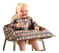 Bibetta Wipeezee Premium Weaning Bibs With Sleeves For 6 month+, Waterproof Coverall Bibs for Baby, Toddler, Boy, Girl | UK Design Eco Friendly & Durable Wipeable Bib for Highchair Feeding