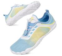 BibHoly Barefoot Shoes for Men and Women, Lightweight Breathable Trail Running Shoes, Non-Slip Fitness Shoes for Gym and Outdoor Activities, B05 Blue Yellow, 5 UK