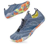 BibHoly Barefoot Shoes for Men and Women, Lightweight Breathable Trail Running Shoes, Non-Slip Fitness Shoes for Gym and Outdoor Activities, A01 Blue, 4 UK
