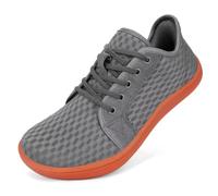 BibHoly Wide Barefoot Shoes Mens Womens Slip on Casual Walking Shoes Mesh Hands-Free Loafers Lightweight Minimalist Wide Fit Zero Drop Trail Running Grey