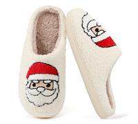 BibHoly Women's Fuzzy Plush Warm Slippers, Size 7/8, Color A1 Santa Claus, Perfect for Home, Office, Travel or Vacation, Christmas Slippers