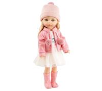 Bibi Doll 15 Inch Ava Williams Fashion Doll - Stylish Pink Outfit, Blonde Hair, Movable Limbs, Realistic Play Doll for Girls, Great Gift for Kids Ages 3 & Up