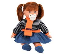 BiBi Doll 18" Baby Doll Girl with Dummy & Sounds - Lifelike Long Ginger Hair, Realistic Freckles, Soft Body, Open & Close Eyes, Toy for Girls & Boys Aged 18 Months+