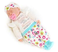 Bibi Doll 18" Baby Girl Doll with Dummy & Sounds - Lifelike, Sleeping Baby Doll, Soft Body, Animal Themed Outfit, Realistic Toy for Girls & Boys Aged 18 Months+