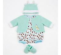 Bibi Doll 20" Baby Doll Clothes Reborn Outfit Mint Giraffe Jumpsuit & Hat Accessories Set
