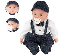 BiBi Doll 20-inch Soft Bodied Pebble with 16 Realistic Baby Sounds & Dummy - Luxury Outfit Included