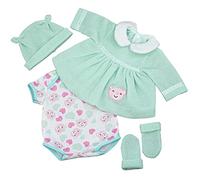 Bibi Doll - 20” Reborn Doll Clothes Suitable for 20” Baby Doll Boy Girl Dress Outfit Christmas Birthday Gift (Mint Teddy Girl Outfit)