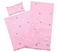 BiBi Doll Baby Doll Bedding Set with Matching Pink Quilt, Pillow & Mattress, 3 Pcs, up to 20" - Suitable for Cots, Prams, Bassinets & Cradles, Toy for Girls & Boys Aged 18 Months+