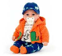 Bibi Doll Baby Doll Boy 18-Inch Soft Body Lifelike With Sounds & Dummy - Dinoboy Bibi Doll Toy