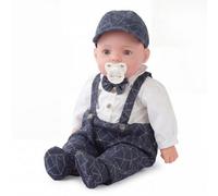 Bibi Doll Baby Doll Boy 20" Lifelike Soft Body With Sounds & Dummy - Pebble Bibi Doll Toy