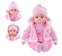 Bibi Doll Baby Doll Girl 20" Lifelike Soft Body Sounds & Dummy - White Coat Bibi Doll Toy