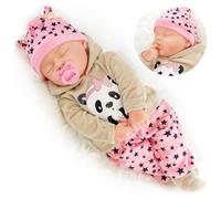 Bibi Doll Baby Doll Girl 20" Soft Body With Sounds & Dummy - Sleeping Panda Bibi Doll Toy