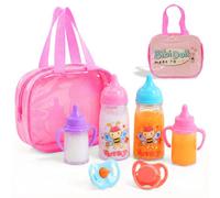 Bibi Doll Baby Dolls Accessories 7In1 Magic Milk Juice Bottles Dummies Carry Bag