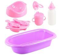 Bibi Doll Bath & Feeding Set Doll Milk Bottle Potty Dummy And Spoon Toy