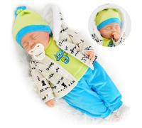 BiBi Doll Bibi Baby Doll Boy Seabiscuit 18 Inches Soft Body Sleeping Sounds And Dummy Toy