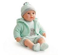 BiBi Doll Bibi Lifelike Baby Doll Girl 18 Inches Soft Bodied Mint Design Sounds Toy