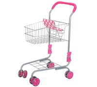 BiBi Doll Kids Shopping Trolley for 20" Baby Dolls - Fun Pretend Play Cart with Metal Frame, Fabric Seat, Smooth Wheels - Grocery Trips, Supermarket Games, Role Play Toys for Girls, Ages 3+