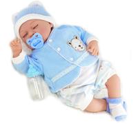 Bibi Doll Realistic Reborn 20" Sleeping Baby Doll Boy Toy Dummy Feeding Bottle Bibi Doll