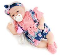Bibi Doll Reborn Baby Doll Girl Realistic Toy, Lifelike, Dummy Bottle 17" Bibi Doll